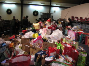 Many blessings coming through the doors. Gifts from many people for others.